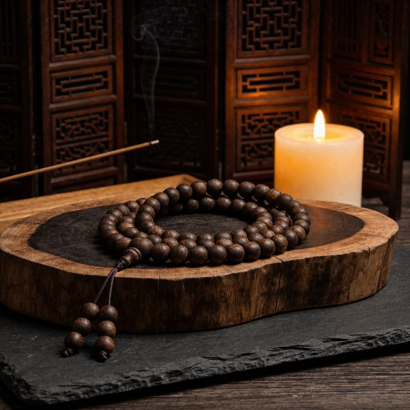 Agarwood prayer beads