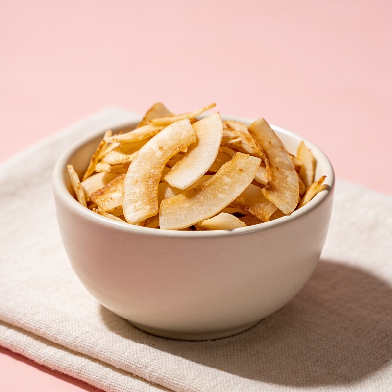 Toasted coconut chips