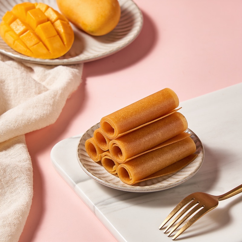 Mango fruit leather rolls