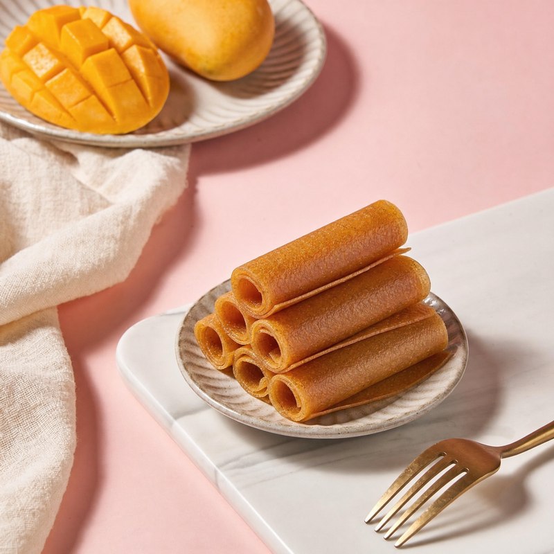 Mango fruit leather rolls